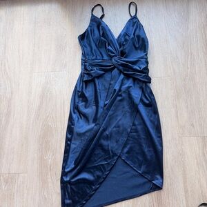 Blossom satin cocktail dress